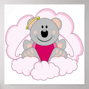 Póster La Niña Cutelyn Baby Angel Koala Se Llevó Sobre La