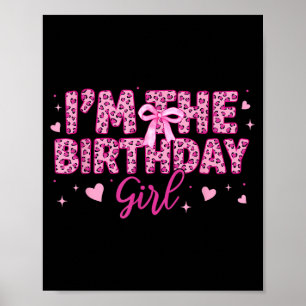 Póster La niña del cumpleaños leopardo guepardo animal ro