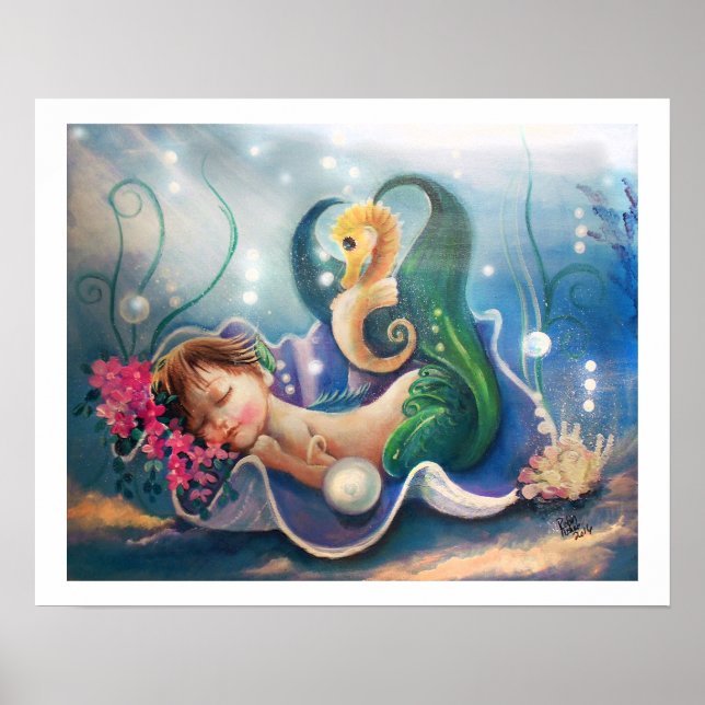 Póster "la Niñera".. Sirena Bebé Durmiendo (Frente)