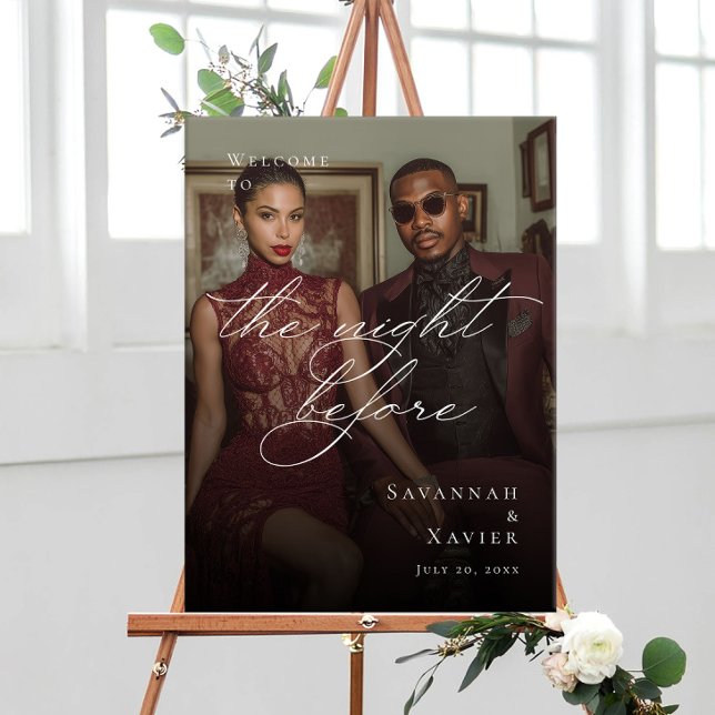 Póster La noche anterior al ensayo de bienvenida con foto (Subido por el creador)