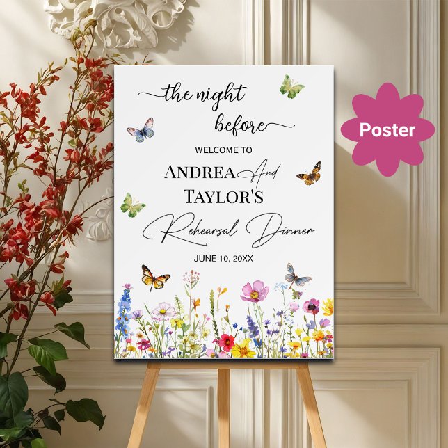 Póster La noche antes de la bienvenida del Boda Wildflowe (Subido por el creador)