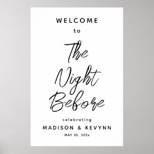 Póster La Noche Antes de la Cena de Ensayo de Bienvenida