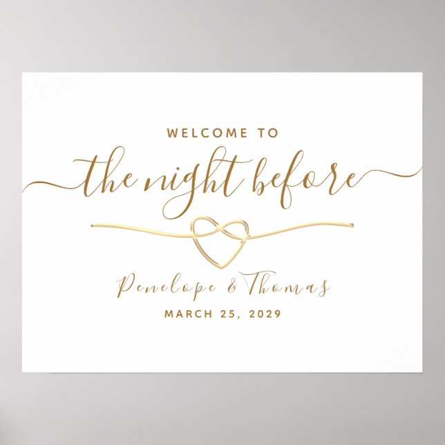 Póster La Noche Antes de la Cena de Ensayo Simple (Frente)