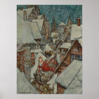 Póster La noche antes de los Navidades por Arthur Rackham