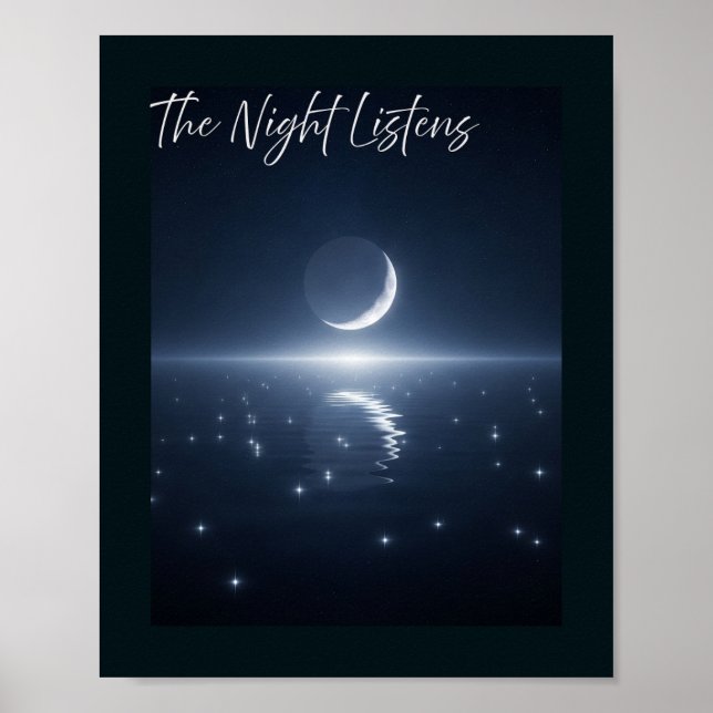 Póster 🖼️ La Noche Escucha - Crescent Moon & Star (Frente)