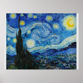 Póster La noche estrellada de Van Gogh