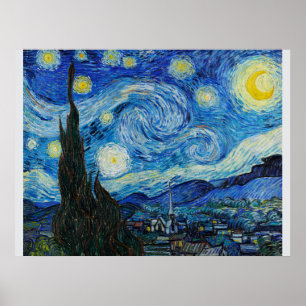 Póster La noche estrellada de Van Gogh