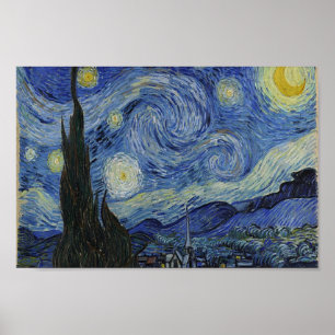 Póster La noche estrellada de Van Gogh