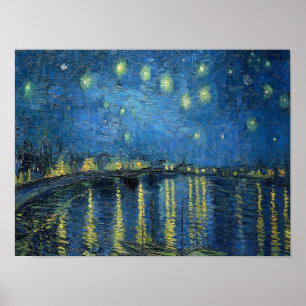 Póster La noche estrellada de Van Gogh sobre el Ródano