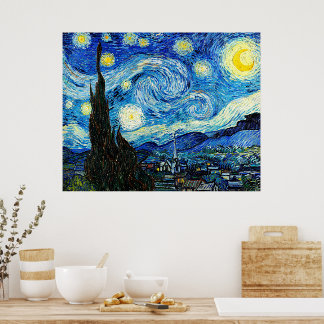 Póster La noche estrellada de Vincent Van Gogh