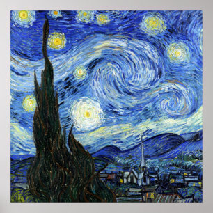 Póster La noche estrellada de Vincent Van Gogh