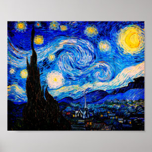 Póster La noche estrellada de Vincent Van Gogh