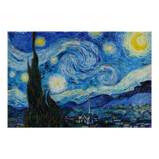 Póster La noche estrellada de Vincent Van Gogh (1889)
