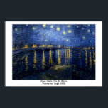 Póster La noche estrellada de Vincent van Gogh sobre el R<br><div class="desc">1888. Noche estrellada sobre el Ródano por Vincent Willem van Gogh,  un pintor post-impresionista de origen holandés cuyo trabajo —notable por su tosca belleza,  honestidad emocional y color audaz— tuvo una influencia de largo alcance en el arte del siglo XX.</div>