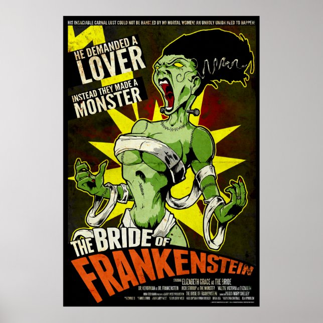 Póster La novia de Frankenstein (Frente)