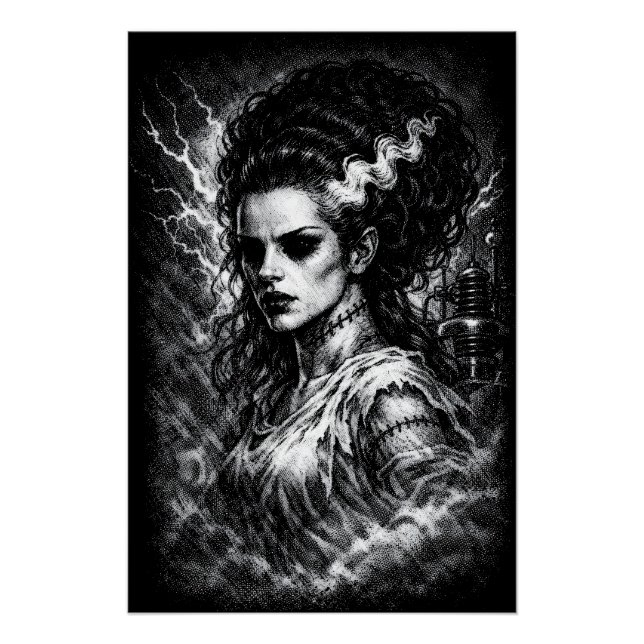 Póster La Novia de Frankenstein — Resucitada por BurnsEnE (Anverso)