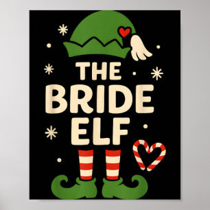 Póster La Novia Elfo Navidad Xmas Divertido Recién Casado