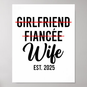 Póster La Novia Fiancee Esposa Boda Se Casó Con Groom Est