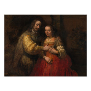 Póster La novia judía de Rembrandt Van Rijn