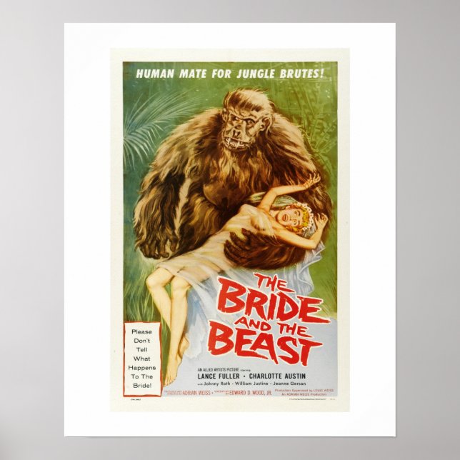 Póster La novia y la bestia (Frente)