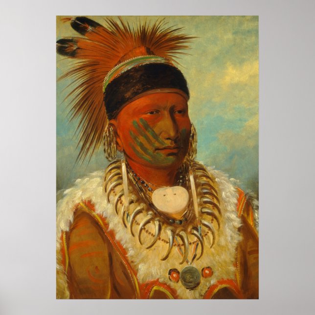 Póster La Nube Blanca, Jefe de Iowas (Frente)