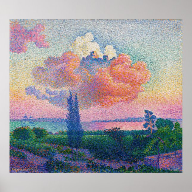 Póster La nube rosa (1896) de Henri-Edmond Cross (Frente)