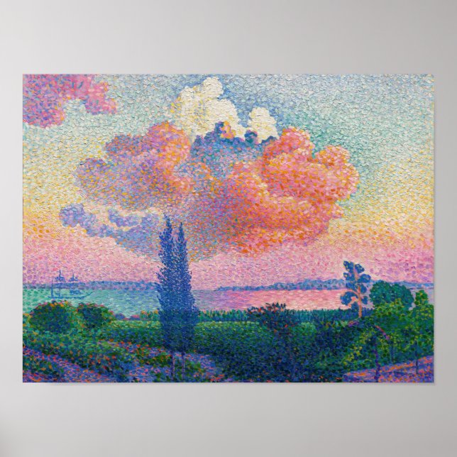 Póster La nube rosa, pintura de Henri-Edmond Cross (Frente)
