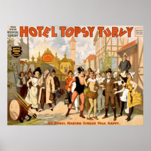 Póster La nueva comedia musical del Hotel Topsy Turvy