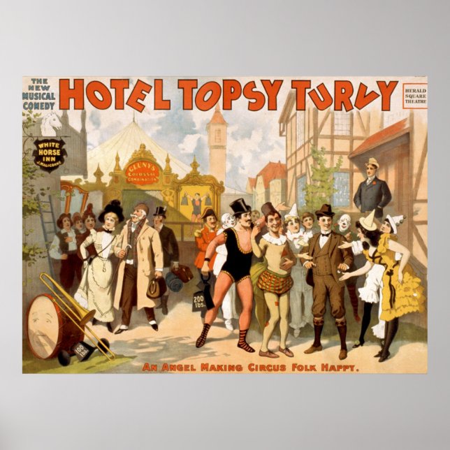 Póster La nueva comedia musical del Hotel Topsy Turvy (Frente)