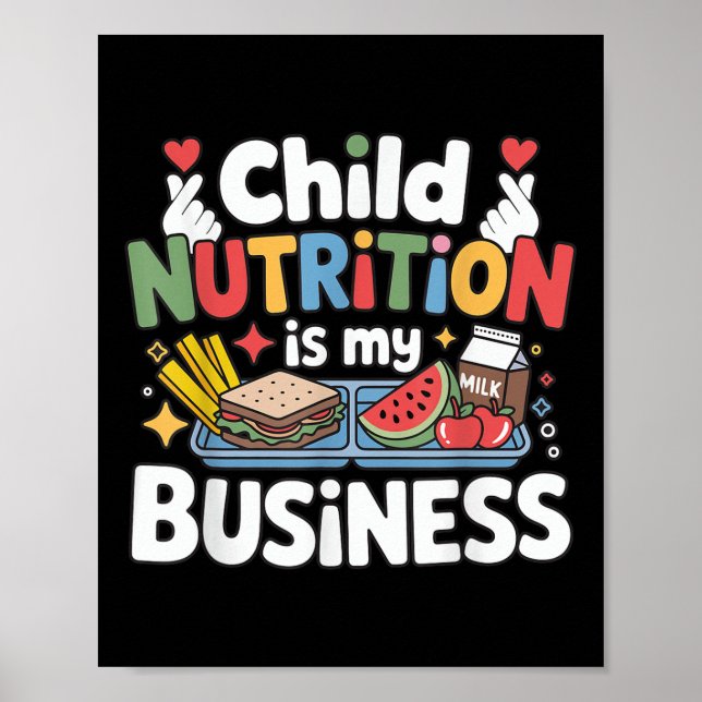 Póster La nutrición infantil es mi escuela Business Lunch (Frente)