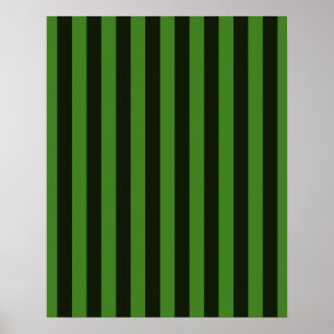 Póster La obra clásica verde y negra vertical raya el