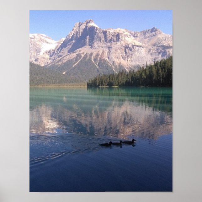 Póster La oficina de la cabaña de las montañas del Lago d (Frente)