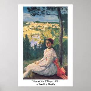 Póster La opinión de Frédéric Bazille sobre la aldea
