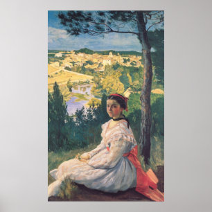 Póster La opinión de Frédéric Bazille sobre la aldea