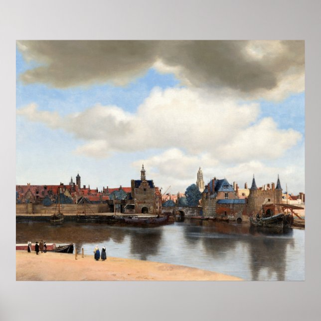 Póster La opinión de Johannes Vermeer sobre Delft (Frente)