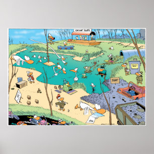 Póster La opinión de ojo de pájaros del pantano