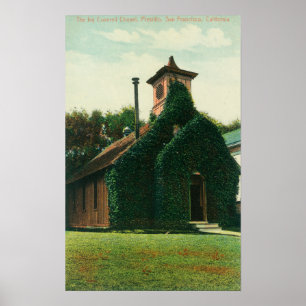 Póster La opinión exterior la hiedra cubrió la capilla,