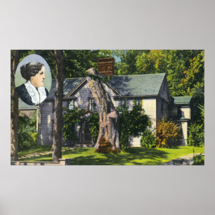 Póster La opinión Louisa puede casa de Alcott