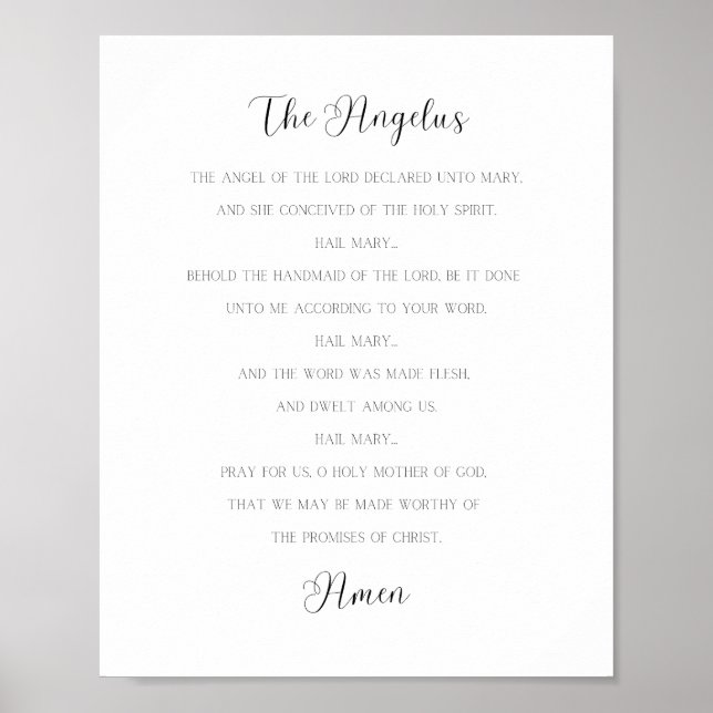 Póster La oración de Angelus (Frente)