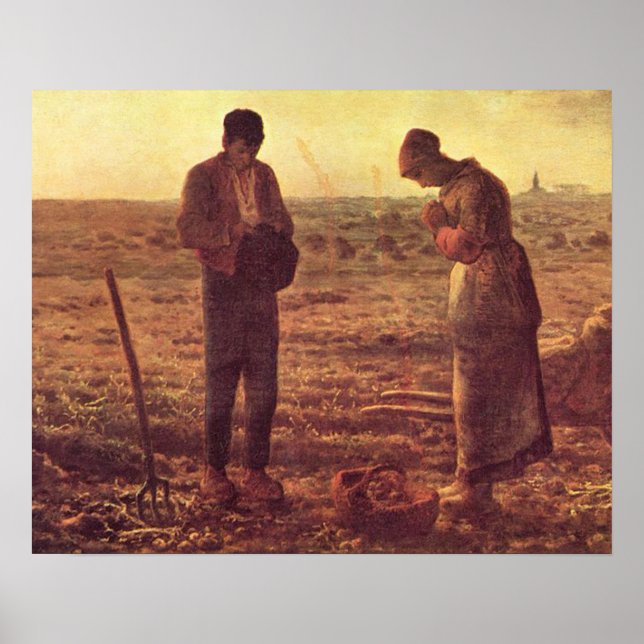 Póster La Oración de Angelus La Virgen de la Anunciación (Frente)