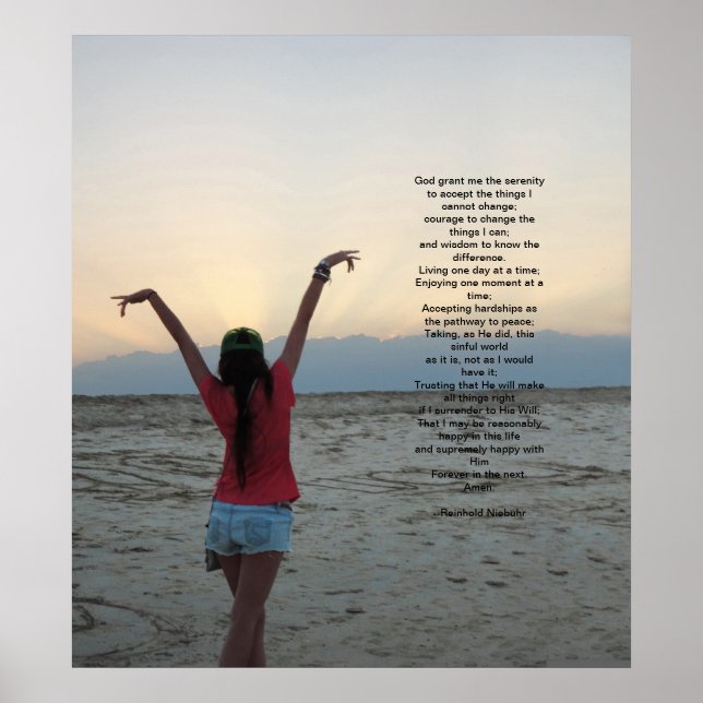 Póster La oración de la serenidad (Frente)