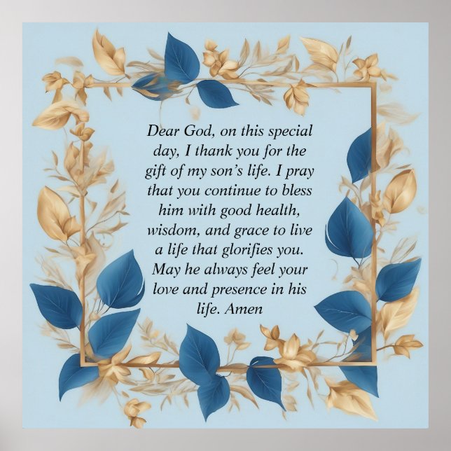 Póster La oración de una madre por su hijo (Frente)