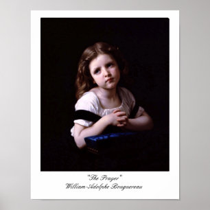 Póster La oración de WIlliam-Adolphe Bouguereau