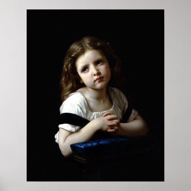 Póster La oración, de William Bouguereau (Imprimir) (Frente)