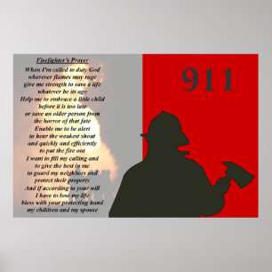 Póster La oración del bombero