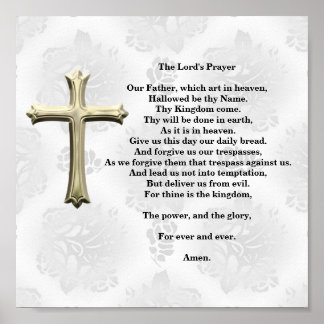 Póster La oración del Señor (blanca)