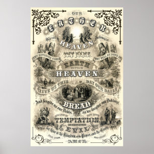 Póster La ORACIÓN del SEÑOR según Jesús 1876