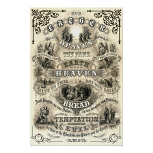 Póster La ORACIÓN del SEÑOR según Jesús 1876