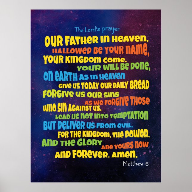 Póster La oración del Señor - Un padre (Frente)