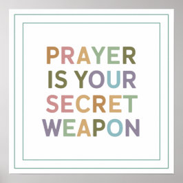 Póster La oración es tu arma secreta fuerza espiritual